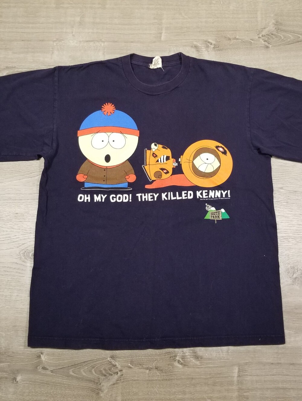 Vintage 1997 South Park T shirt Oh My God They Killed Kenny Mens XL Tour Champ